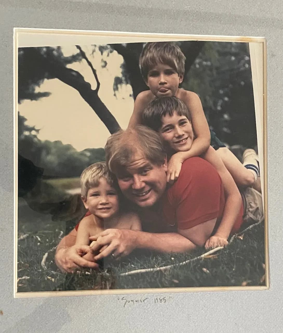 John Patrick Long with his three sons, summer 1985